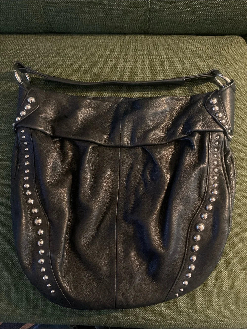 B. MAKOWSKY Black Studded Leather Shoulder Bag❤️❤️❤️